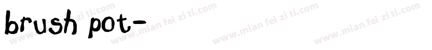 brush pot字体转换